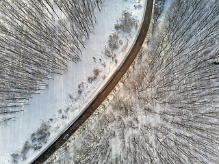 Image showing Snowy Mountain Road