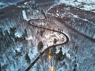 Image showing Snowy Mountain Road