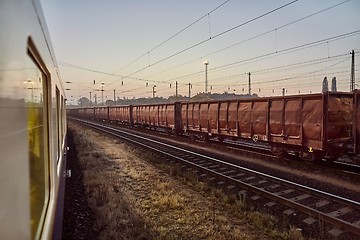 Image showing Train Journey at Dusk