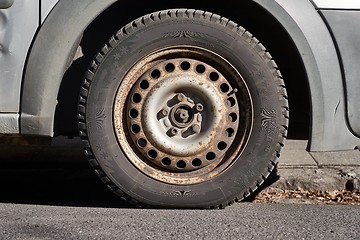 Image showing Rusty Car Wheel