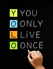 Image showing YOLO - You Only Live Once