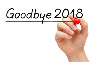 Image showing Goodbye Year 2018 Concept