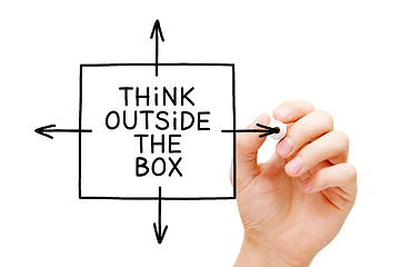 Image showing Think Outside The Box Concept