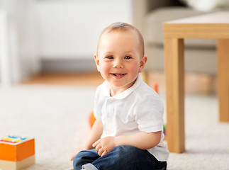 Image showing little baby boy at home