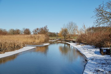 Image showing Lakeside winter landscape