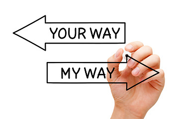 Image showing My Way Your Way Arrows Concept