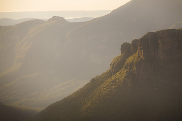 Image showing Misty light Blue Mountains Australia