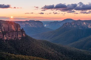 Image showing Govetts Leap views across the Grose Valley