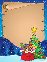 Image showing Christmas tree and gift bag parchment 2