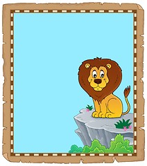 Image showing Lion theme parchment 3