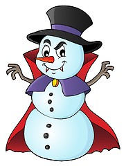 Image showing Vampire snowman theme image 1