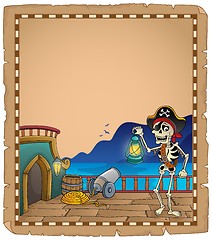 Image showing Pirate ship deck topic parchment 4