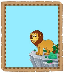 Image showing Lion theme parchment 1