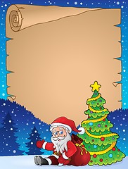 Image showing Parchment with Christmas thematics 2