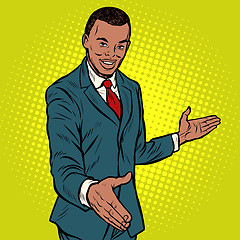 Image showing African businessman shaking hands