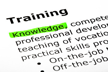 Image showing Dictionary Definition Of The Word Training 