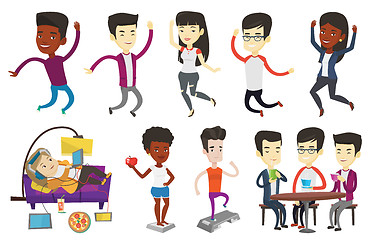 Image showing Vector set of sport characters.