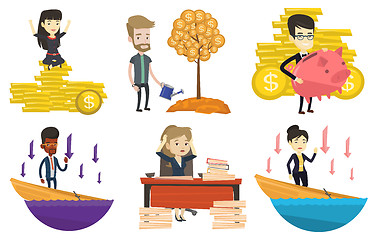 Image showing Vector set of business characters.