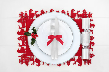 Image showing Christmas Table Setting