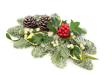 Image showing Winter and Christmas Table Decoration