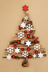 Image showing Abstract Driftwood Christmas Tree