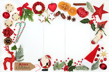 Image showing Christmas Background Border Composition