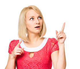 Image showing Portrait woman on white background