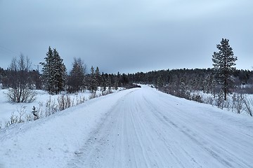 Image showing Snowy winter road