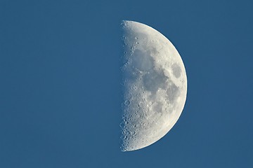 Image showing Moon First Quarter detailed closeup