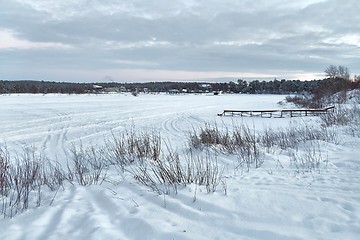 Image showing Frozen lake landscape