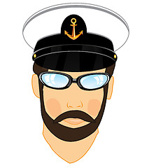 Image showing Portrait of the captain in service cap