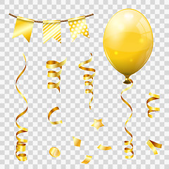 Image showing Golden Streamer and Confetti