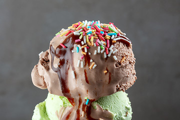 Image showing melted ice cream