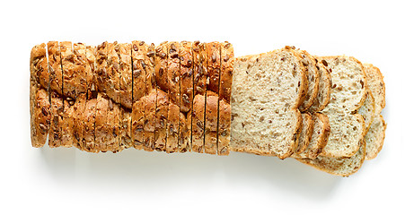 Image showing sliced bread on white background