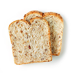 Image showing bread slices on white background