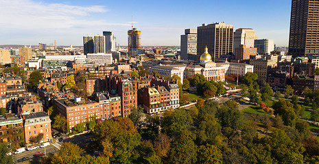 Image showing New Construction Behind The State House in Boston Common