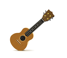 Image showing Ukulele - Hawaiian musical instrument. Vector illustration on white