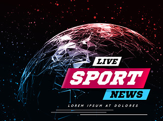 Image showing Live Sport News Can be used as design for television news, Internet media, landing page. Vector