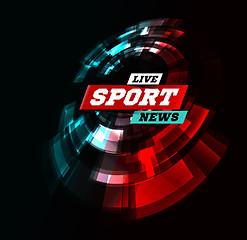 Image showing Live Sport News Can be used as design for television news, Internet media, landing page. Vector