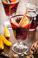 Image showing Mulled wine or hot punch for Xmas