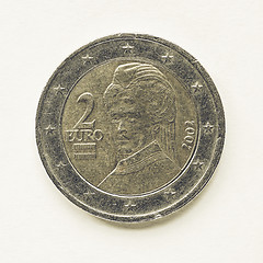 Image showing Vintage Austrian 2 Euro coin