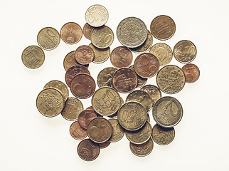 Image showing Vintage Euro coins