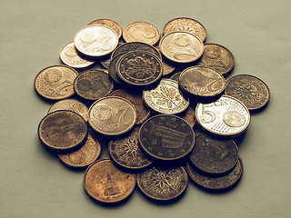 Image showing Vintage Euro coins