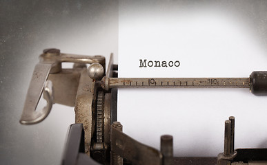 Image showing Old typewriter - Monaco