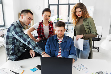 Image showing creative team working on user interface at office