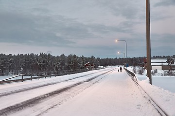 Image showing Snowy winter road