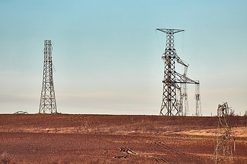 Image showing Electric lines collapsed