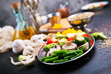 Image showing vegetables and mushrooms