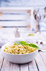 Image showing bulgur with pesto