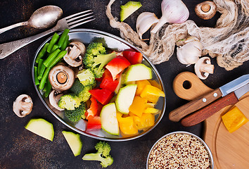 Image showing vegetables and mushrooms